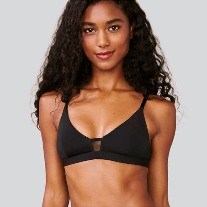 Limitless Wirefree Scoop Bra - Darted Black