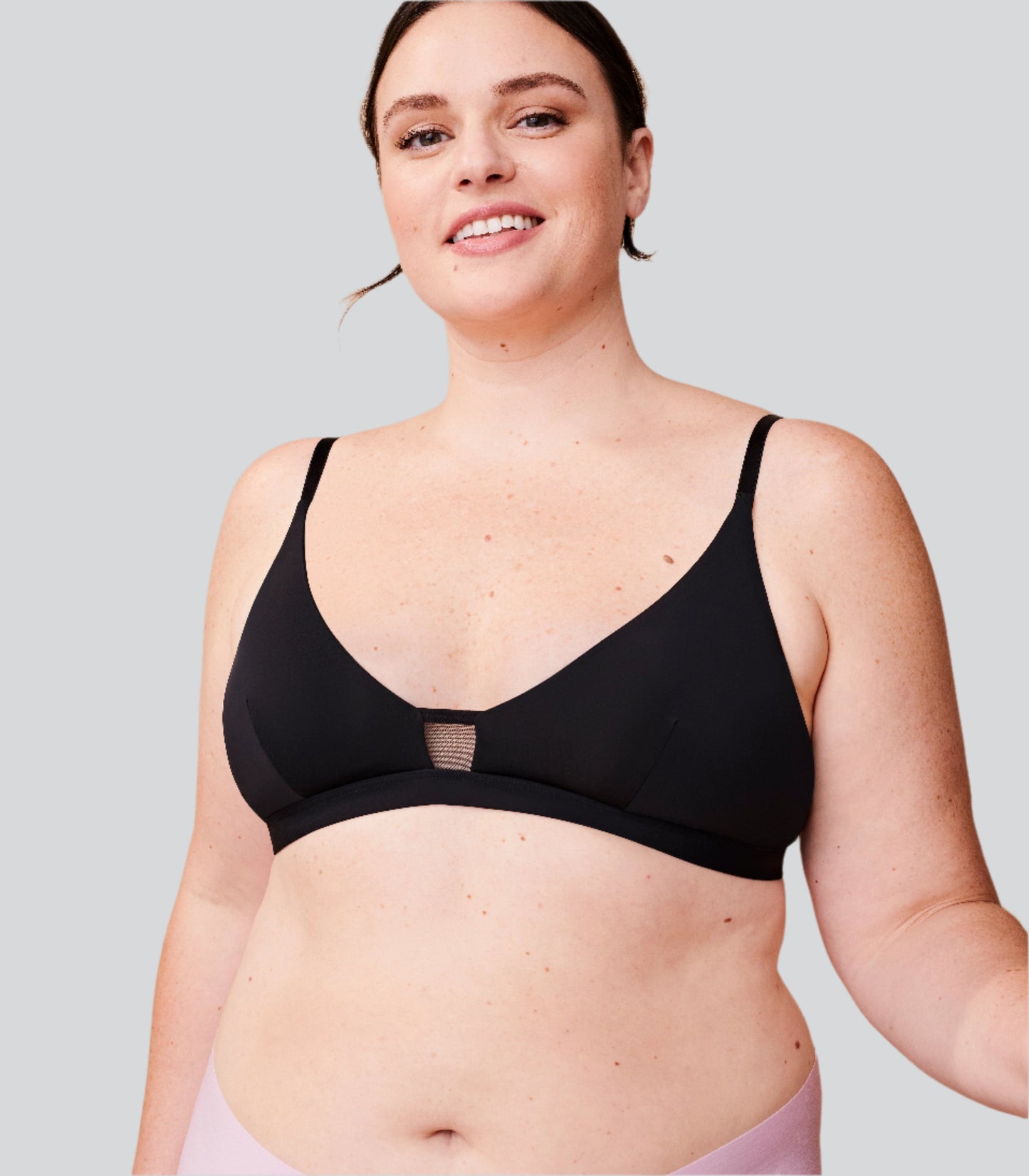 Limitless Wirefree Scoop Bra - Darted Black